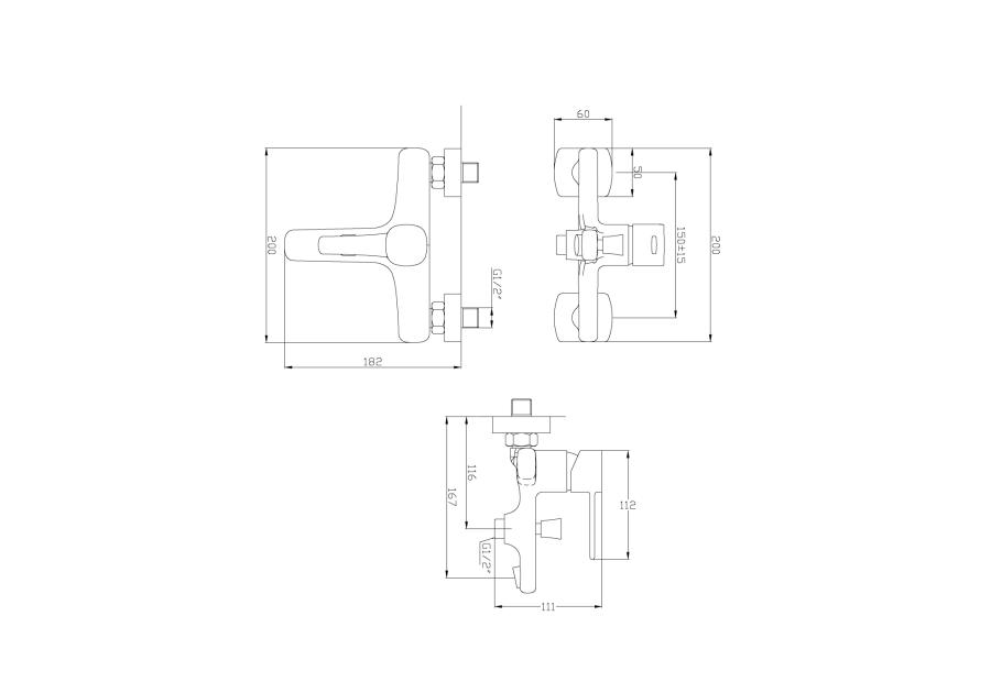 Zdjęcie: Bateria wannowa Glamour czarna INVENA