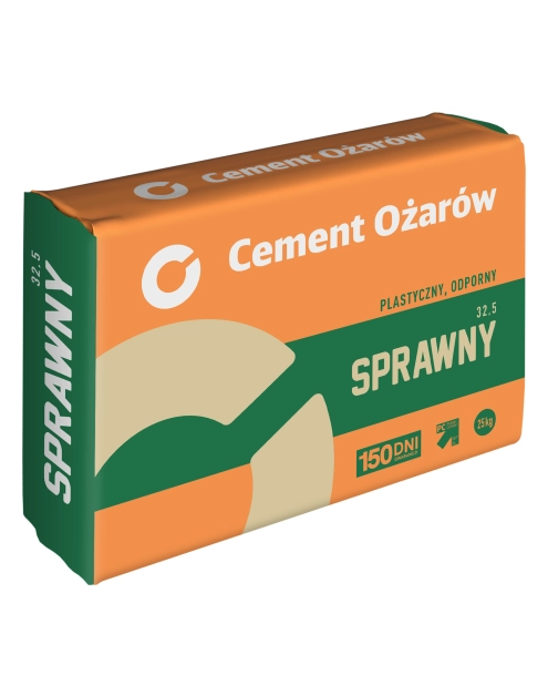 Zdjęcie: Cement SPRAWNY CEM II/B-M (V-LL) 32,5 R 25 kg CEMENT OŻARÓW