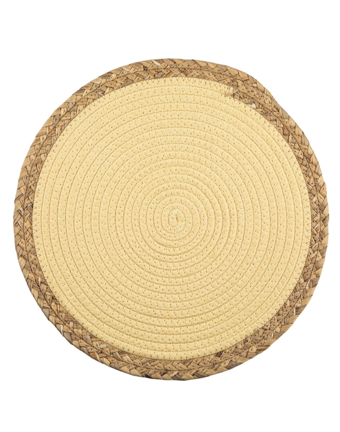 Zdjęcie: Mata okrągła z bawełnianego sznurka, średnica 38 cm żółta ALTOMDESIGN