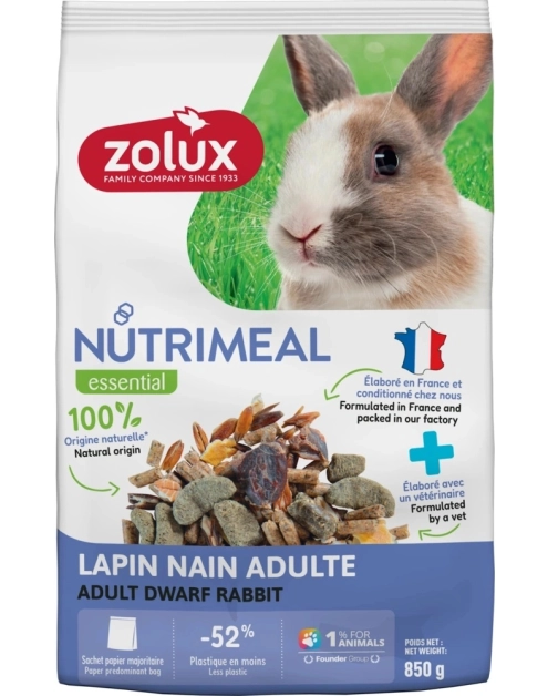 Zdjęcie: Karma mieszanka dla królika miniaturki adult Nutrimeal 850 g ZOLUX