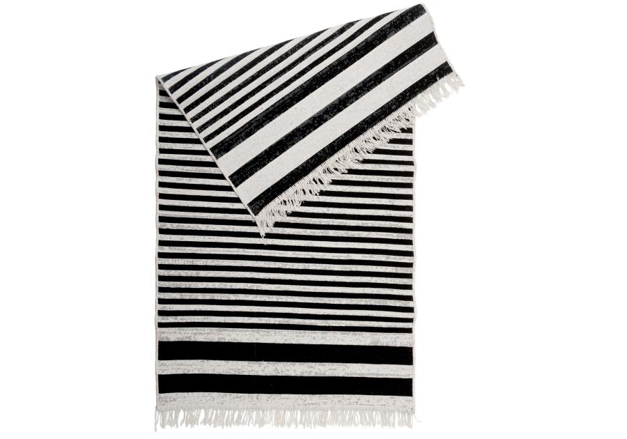 Zdjęcie: Dywan Kilim Gold 120x160 cm pasy biało-czarny MULTI-DECOR