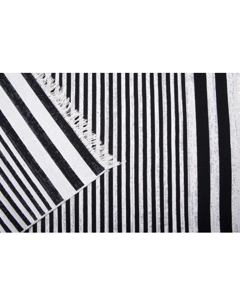 Zdjęcie: Dywan Kilim Gold 120x160 cm pasy biało-czarny MULTI-DECOR