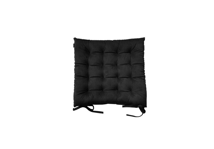 Zdjęcie: Poduszka na krzesło welwetowa sztruks casual chic czarny 43x43 cm CHIC HOME