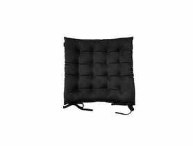 Poduszka na krzesło welwetowa sztruks casual chic czarny 43x43 cm CHIC HOME