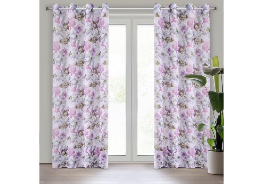 Zdjęcie: Zasłona gotowa Bella 140x250 cm ciemnoróżowy EUROFIRANY