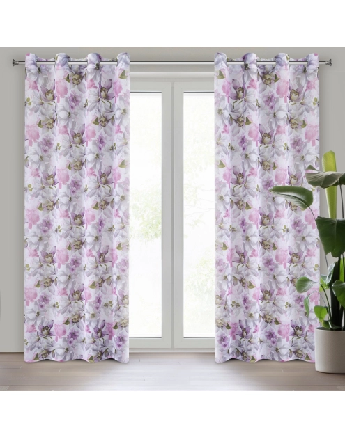 Zdjęcie: Zasłona gotowa Bella 140x250 cm ciemnoróżowy EUROFIRANY