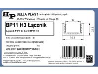 Zdjęcie: Łącznik wzdłużny BP11 H3 Ł do listwy do boniowania BELLA PLAST