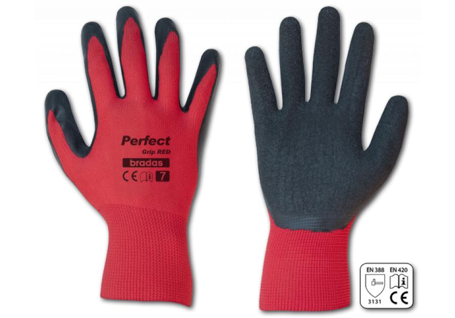 Zdjęcie: Rękawice ochronne Perfect Grip Red lateks, rozmiar 7 BRADAS