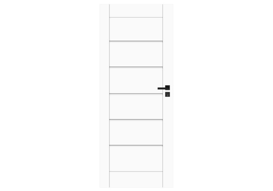 Zdjęcie: Drzwi wewnętrzne Chicago białe 70 cm prawe pełne slim WINDOOR