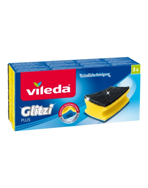 Zdjęcie: Zmywak profilowany Glitzi Plus 3 sztuki VILEDA