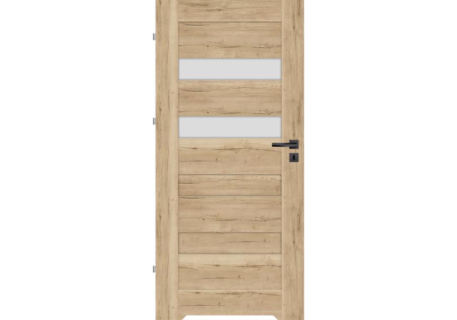 Zdjęcie: Drzwi wewnętrzne Efez 70L dąb halifax, mleczna szyba, podcięcie NAWADOOR