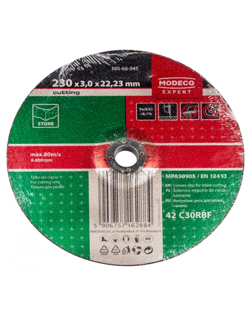 Zdjęcie: Ściernica do cięcia betonu 230x3,0x22,23 mm wypukła 25 szt. RAWLPLUG