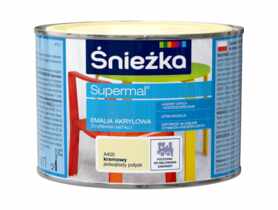 Farba emaliowo-akrylowa Supermal 0,4 L kremowa ŚNIEŻKA