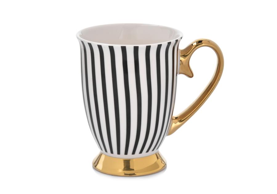Zdjęcie: Kubek porcelanowy Diana Gold 300 ml paski AMBITION