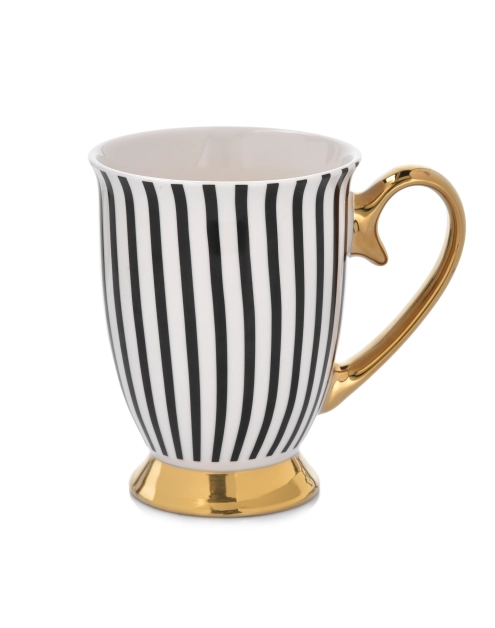Zdjęcie: Kubek porcelanowy Diana Gold 300 ml paski AMBITION