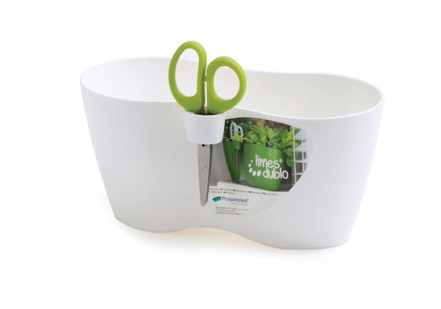 Zdjęcie: Doniczka na zioła Limes dublo biały PROSPERPLAST