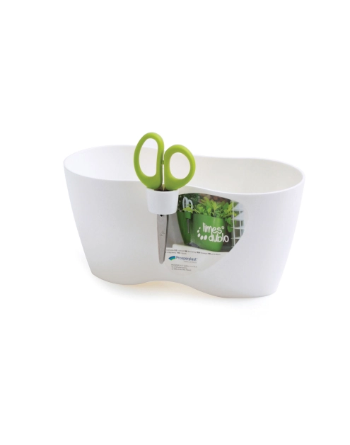 Zdjęcie: Doniczka na zioła Limes dublo biały PROSPERPLAST