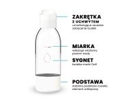 Zdjęcie: Butelka do saturatora z uchwytem barwionym biała 0,5 L DAFI