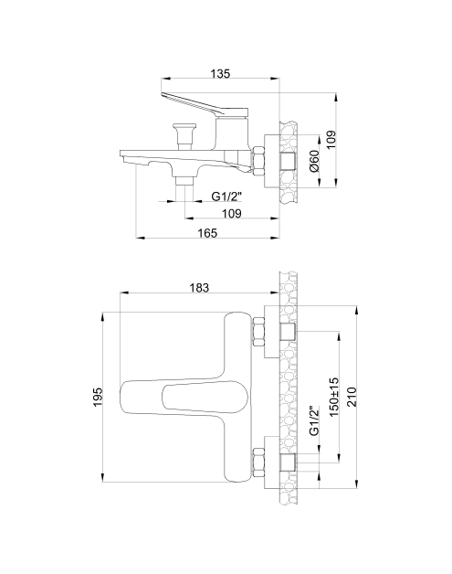 Zdjęcie: Bateria wannowa z zestawem natryskowym Alonia złoto szczotkowane INVENA