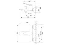 Zdjęcie: Bateria wannowa z zestawem natryskowym Alonia złoto szczotkowane INVENA
