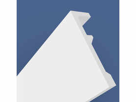 Listwa maskująca szynę karniszową z polimeru HD LK-2 biała, 11,8x3,7 cm DMS