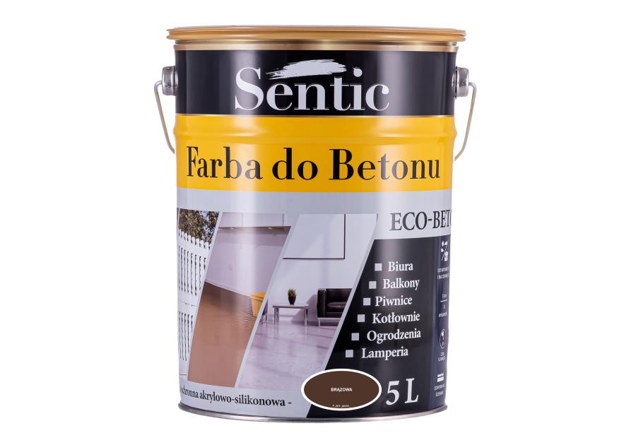 Zdjęcie: Farba do betonu 5 L brązowa SENTIC