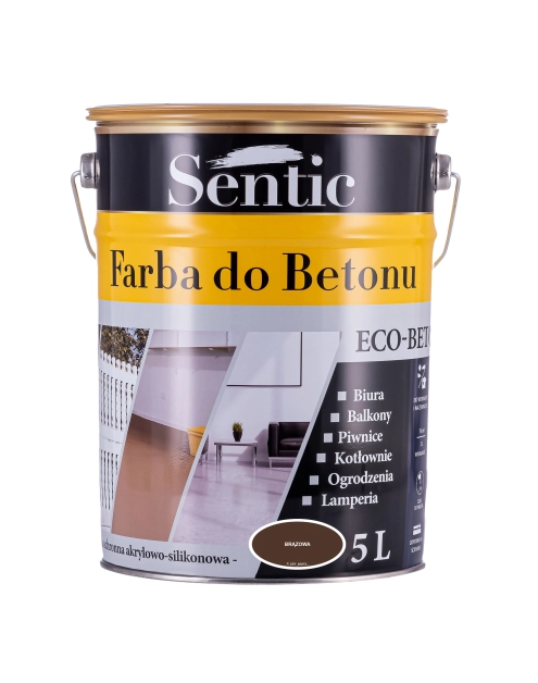 Zdjęcie: Farba do betonu 5 L brązowa SENTIC