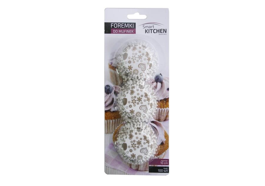 Zdjęcie: Forma do muffin 100 szt. - 10 cm brązowa SMART KITCHEN BAKING