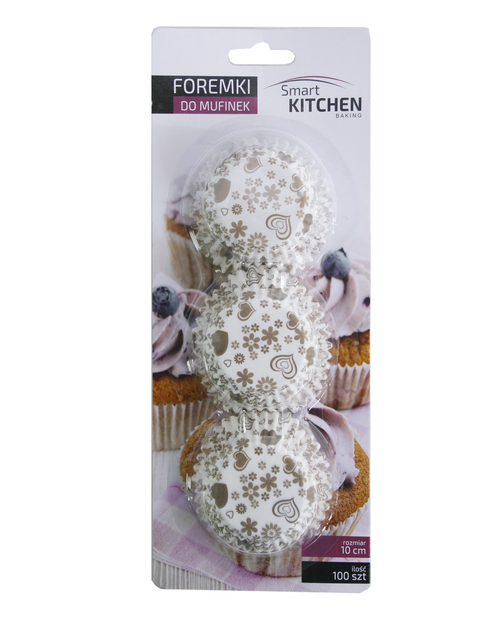 Zdjęcie: Forma do muffin 100 szt. - 10 cm brązowa SMART KITCHEN BAKING