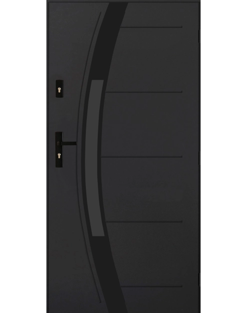 Zdjęcie: Drzwi zewnętrzne amazonka antracyt 90p komplet PANTOR