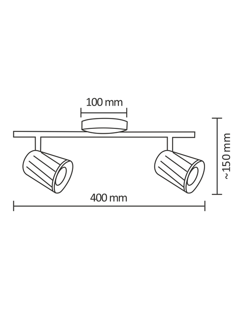 Zdjęcie: Listwa LED  Ficudi WE17502 2x6W biała POLUX