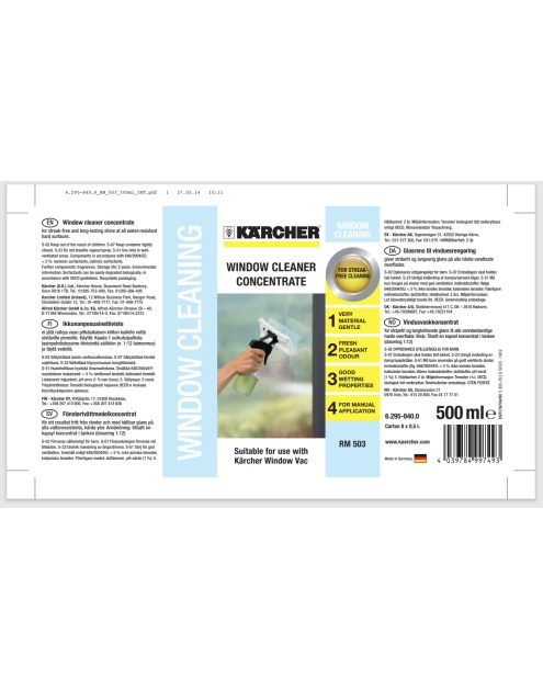 Zdjęcie: Środek do czyszczenia okien RM 503 6.295-772.0 KARCHER