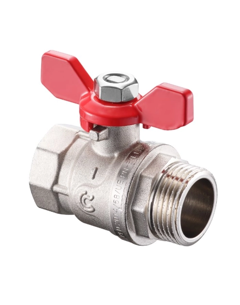 Zdjęcie: Zawór kulowy S30 W/Z 3/4" z motylkiem, PN30 pełen nikiel CALIDO