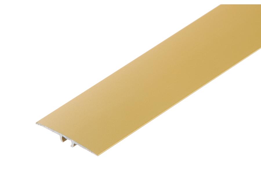 Zdjęcie: Listwa ochronna AL wcisk płaski 35 mm 5w1 klejona L= 1,86 m Złoty anoda mat CEZAR