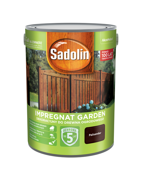 Zdjęcie: Impregnat do drewna Garden 5 L palisander SADOLIN