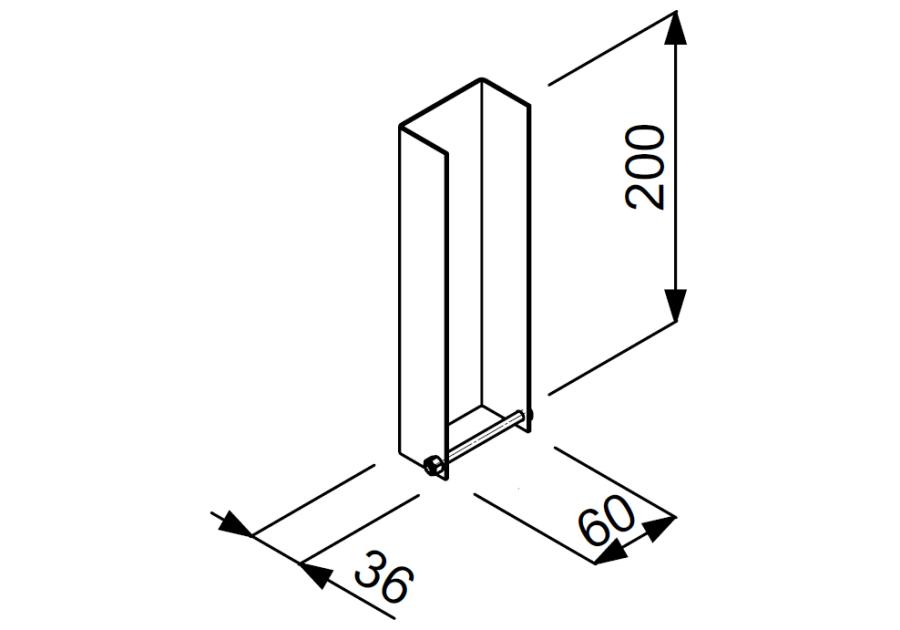 Zdjęcie: Łącznik stalowy do podmurówki ogrodzenia W LDNP20 STA RAL 9005 JONIEC