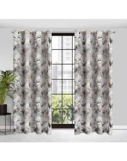 Zdjęcie: Zasłona gotowa Lari 140x250 cm popielaty EUROFIRANY