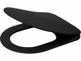 Deska sedesowa Peonia Zero 44,6x36,6 cm slim wolnoopadająca czarna DEANTE