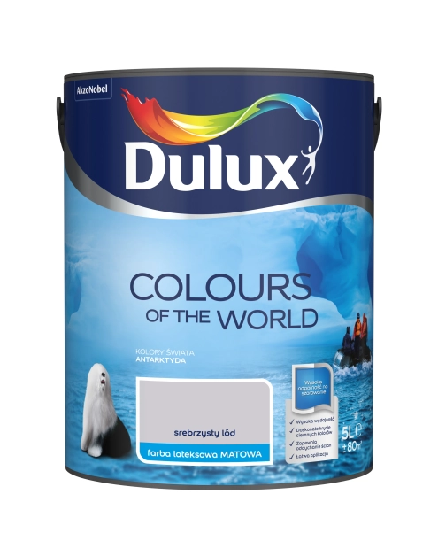Zdjęcie: Farba do wnętrz Kolory Świata 5 L srebrzysty lód DULUX