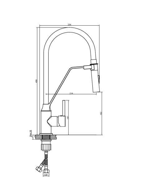 Zdjęcie: Bateria zlewozmywakowa Terra czarna INVENA