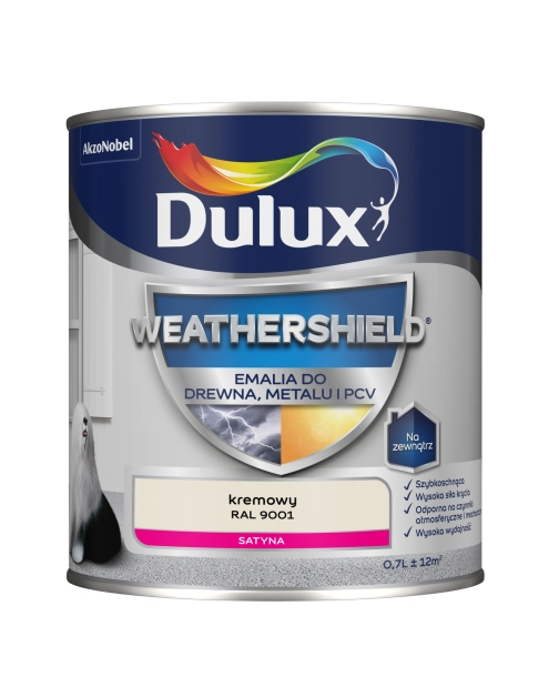 Zdjęcie: Emalia Dulux Weathershield kremowy RAL 9001 DULUX