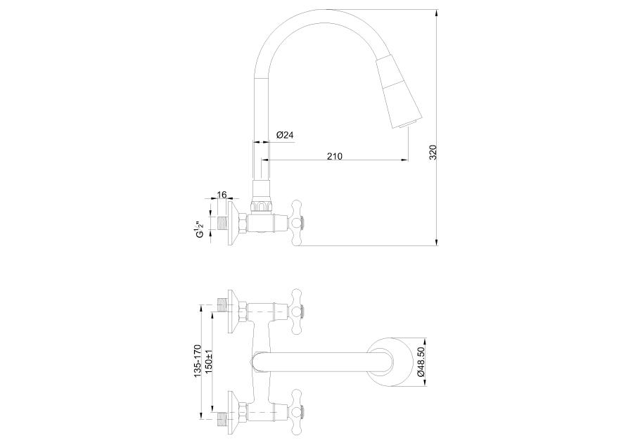 Zdjęcie: Bateria zlewozmywakowa Roma beżowa INVENA