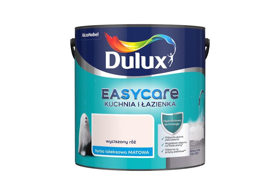 Zdjęcie: Farba lateksowa Kuchnia&Łazienka Wyciszony róż 2,5 L Easy Care DULUX