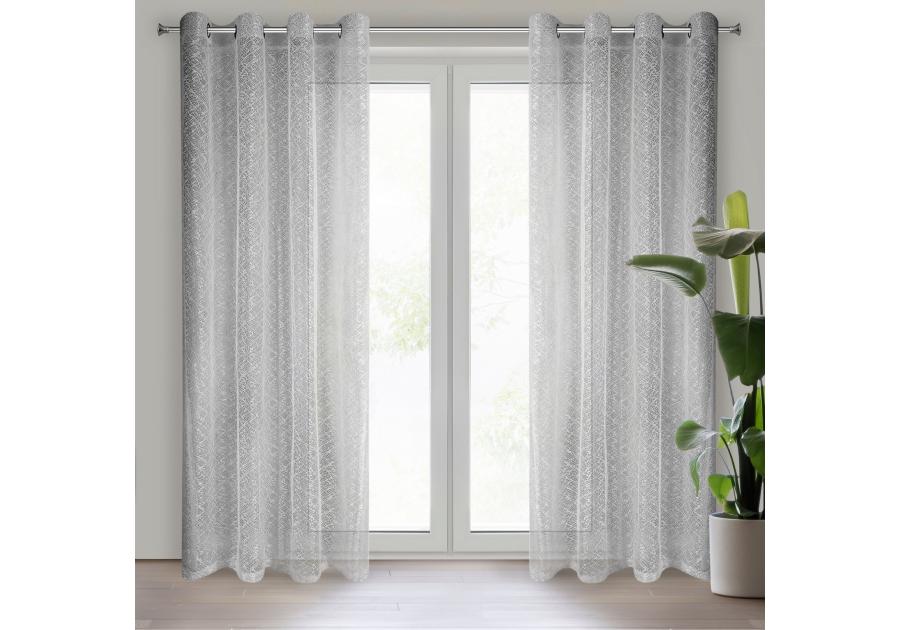 Zdjęcie: Firana gotowa Amanda 140x250 cm szary EUROFIRANY