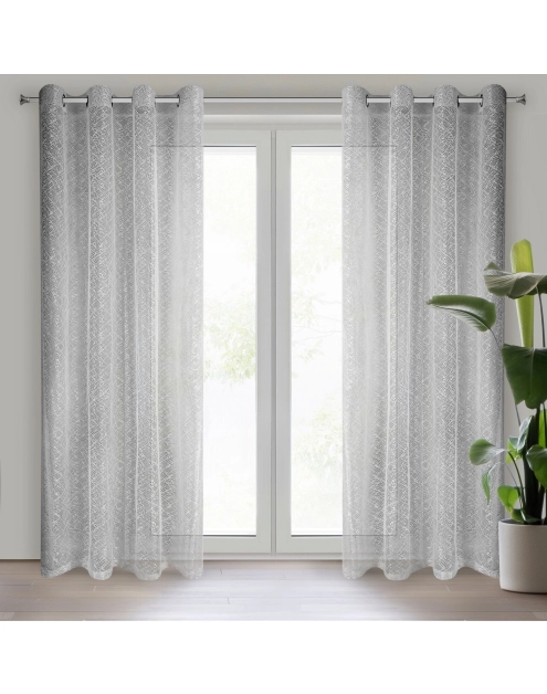Zdjęcie: Firana gotowa Amanda 140x250 cm szary EUROFIRANY