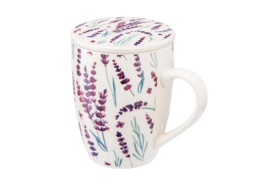 Zdjęcie: Kubek z zaparzaczem i pokrywką 340 ml dekoracja lawenda ALTOM DESIGN