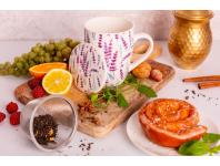 Zdjęcie: Kubek z zaparzaczem i pokrywką 340 ml dekoracja lawenda ALTOM DESIGN