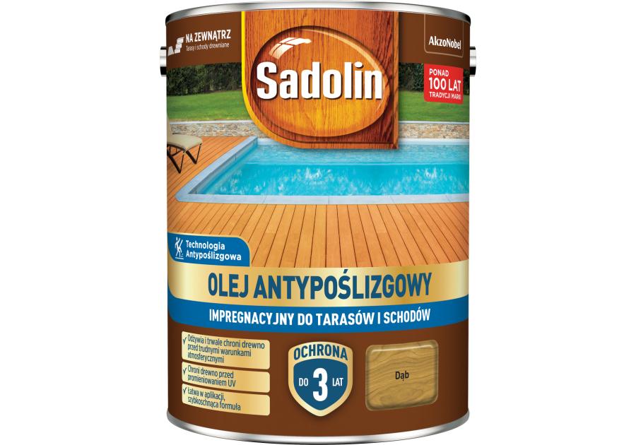 Zdjęcie: Olej antypoślizgowy impregnacyjny Dąb 4,5 L SADOLIN