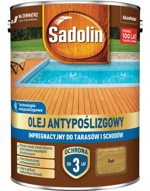 Zdjęcie: Olej antypoślizgowy impregnacyjny Dąb 4,5 L SADOLIN