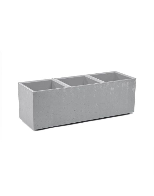 Zdjęcie: Kwietnik Karo 900x300x300 mm beton recycled, szary beton LAMELA